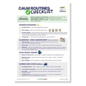 Calm Routine Checklist