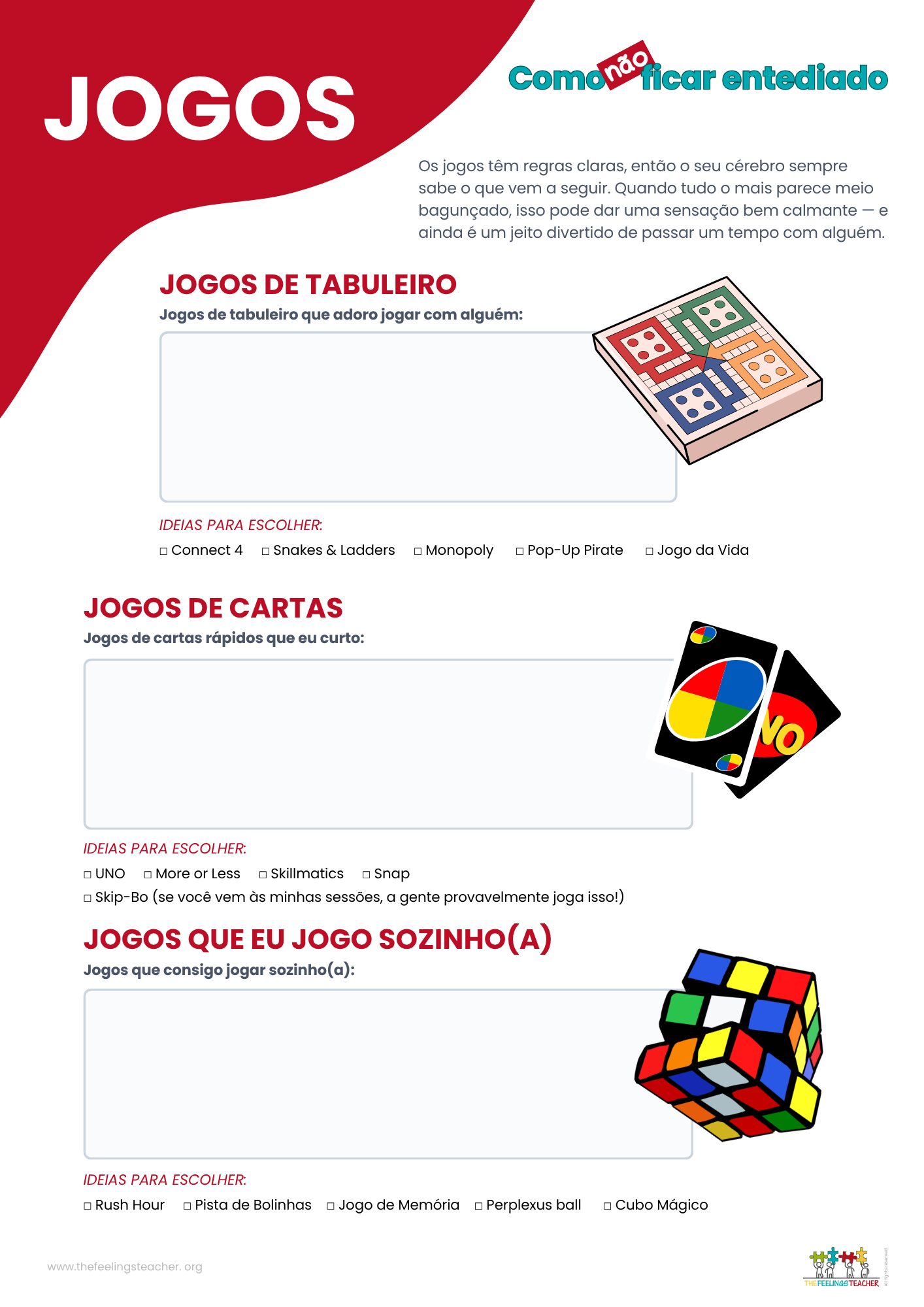 Printable board | Como não ficar entediado (português) - Image 3